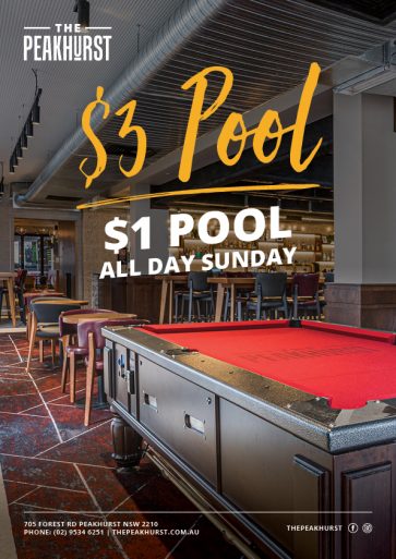 Play Pool Special - The Peakhurst