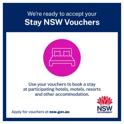 We're Ready to Accept Your Stay NSW Vouchers - The Peakhurst